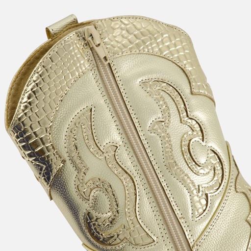 Ann Rocks Cowboylaarzen goud Pu