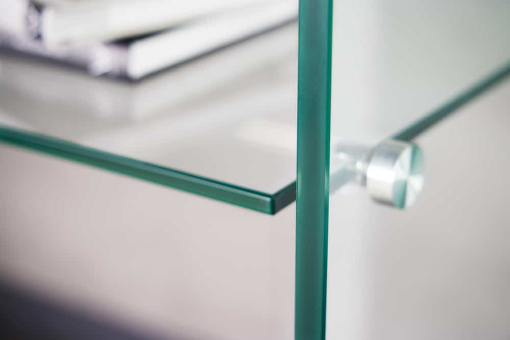 Design Konsolentisch FANTOME 100cm Glas transparent mit Ablage