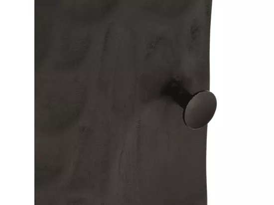 Table de chevet noir 40x30x50 cm bois massif manguier et fer