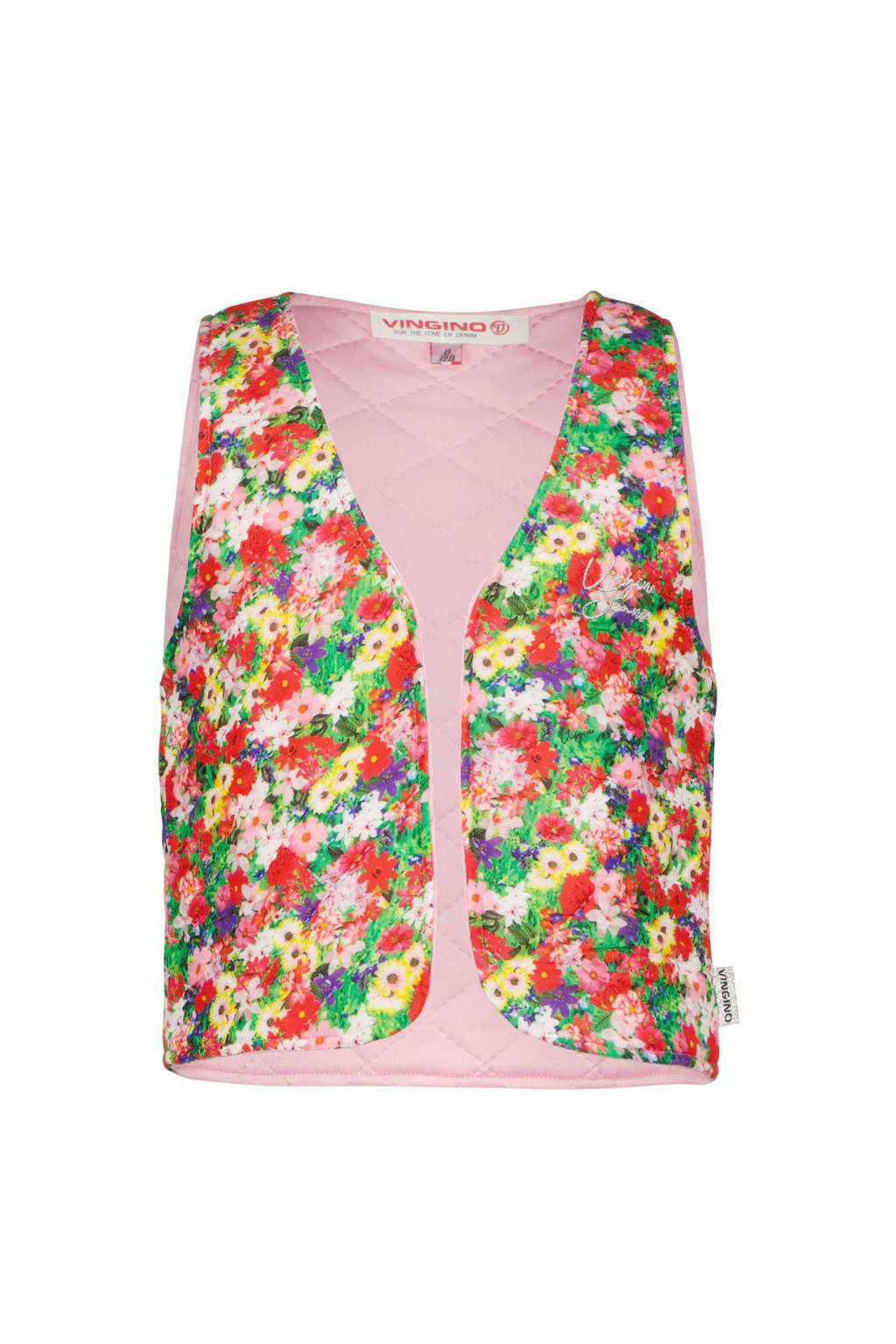 Vingino gebloemd gilet TAMBERY roze/multicolor