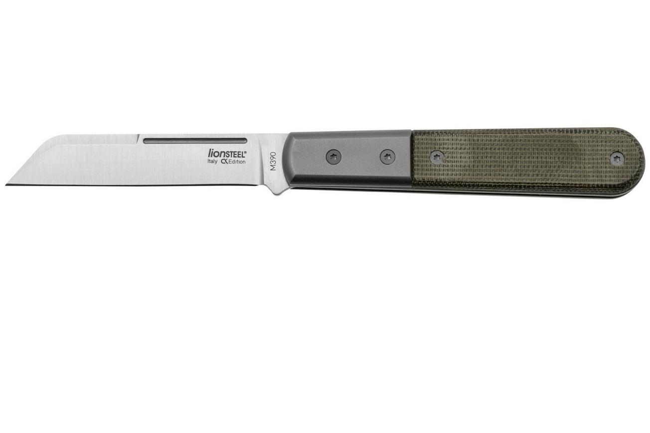 LionSteel Dom Barlow CK0115-CVG Green Canvas Micarta, zakmes