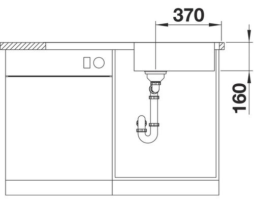 Blanco LANTOS XL 6 S-IF spoelbak, 1000 x 500 mm, roestvrij staal, geborstelde afwerking, 519709