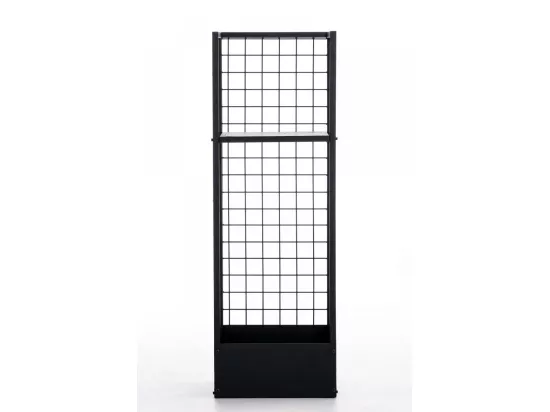 Etagère bois de cheminée - Métal - 40 x 40 x 120cm - Noir - Forrest