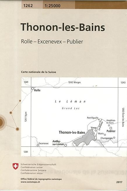 BUNDESAMT - 1262 THONON LES BAINS ECHELLE 1 25 000