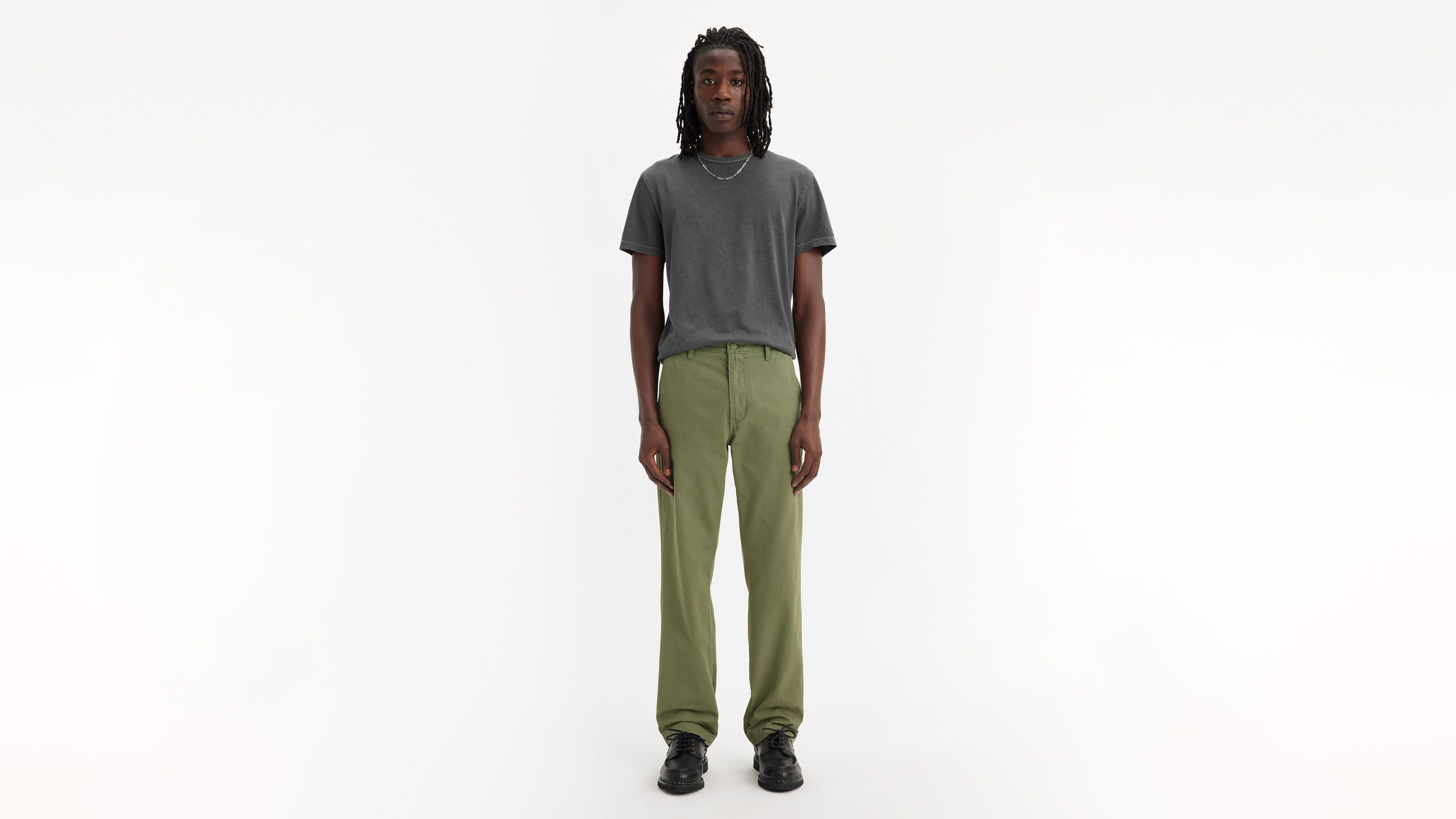 Pantalon XX Chino Authentic Straight - Four Leaf Clover Soft Garment Dye - Vert
