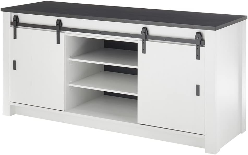 Lomadox Küchen Spültisch ca. 200cm Breit in Pinie weiß Nb. mit anthrazit, B/H/T ca. 201/93/64 cm