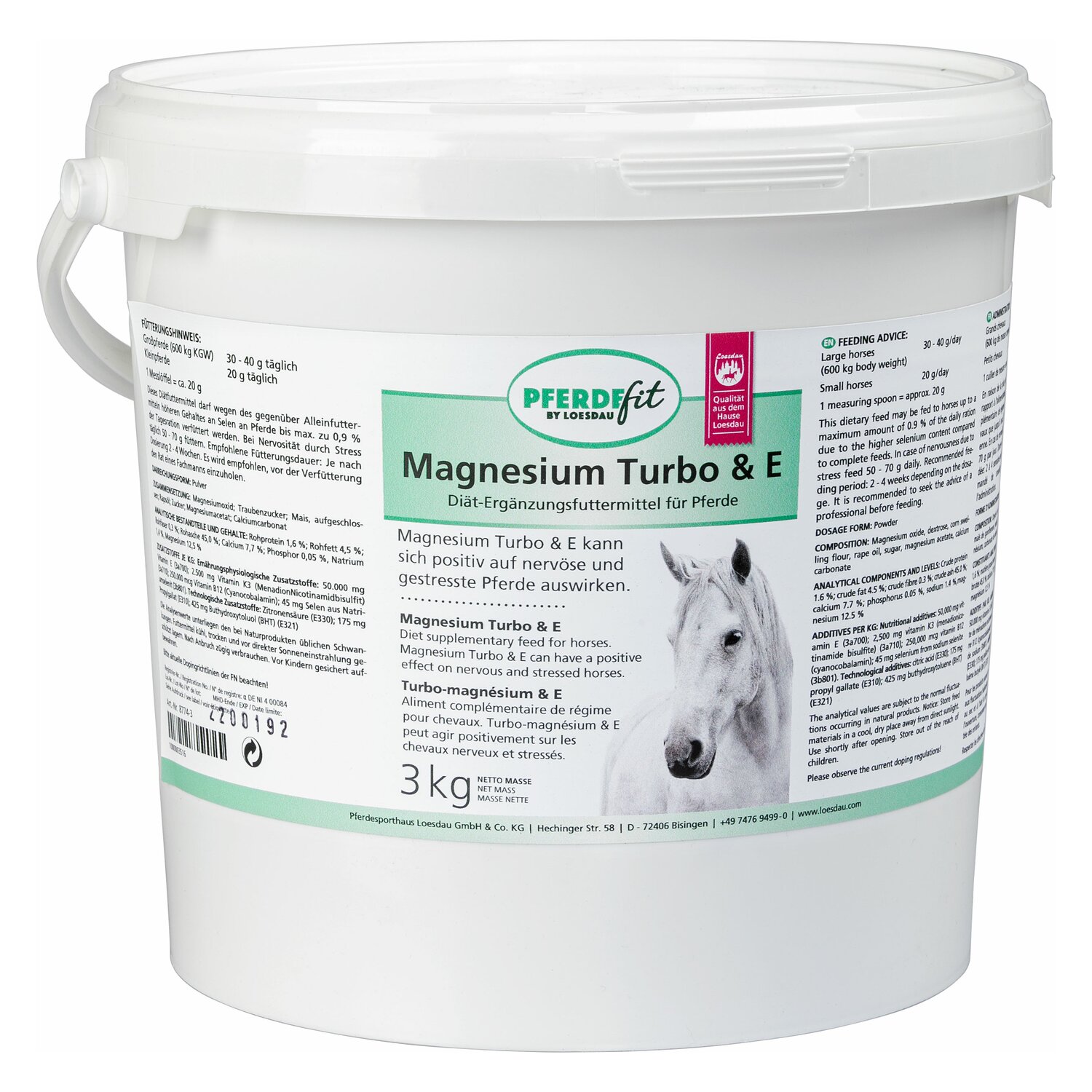 PFERDEfit by Loesdau Magnesium-Turbo & E  - 3 kg