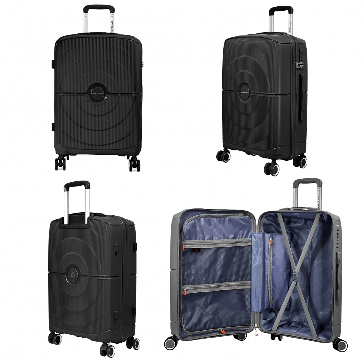 David Jones Valise grande taille rigide David Jones PETE TSA 75cm