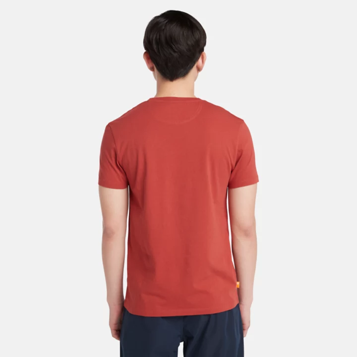 Camiseta Dunstan River Crewneck Masculina na cor vermelha