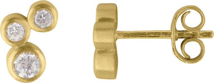 ByBiehl Stardust Stud 3 -GP Gold plated silv