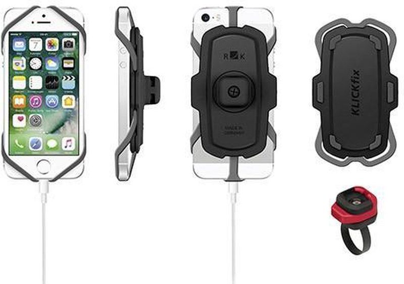 KlickFix - Caddy - Smartphonehouder - Zwart - Rood