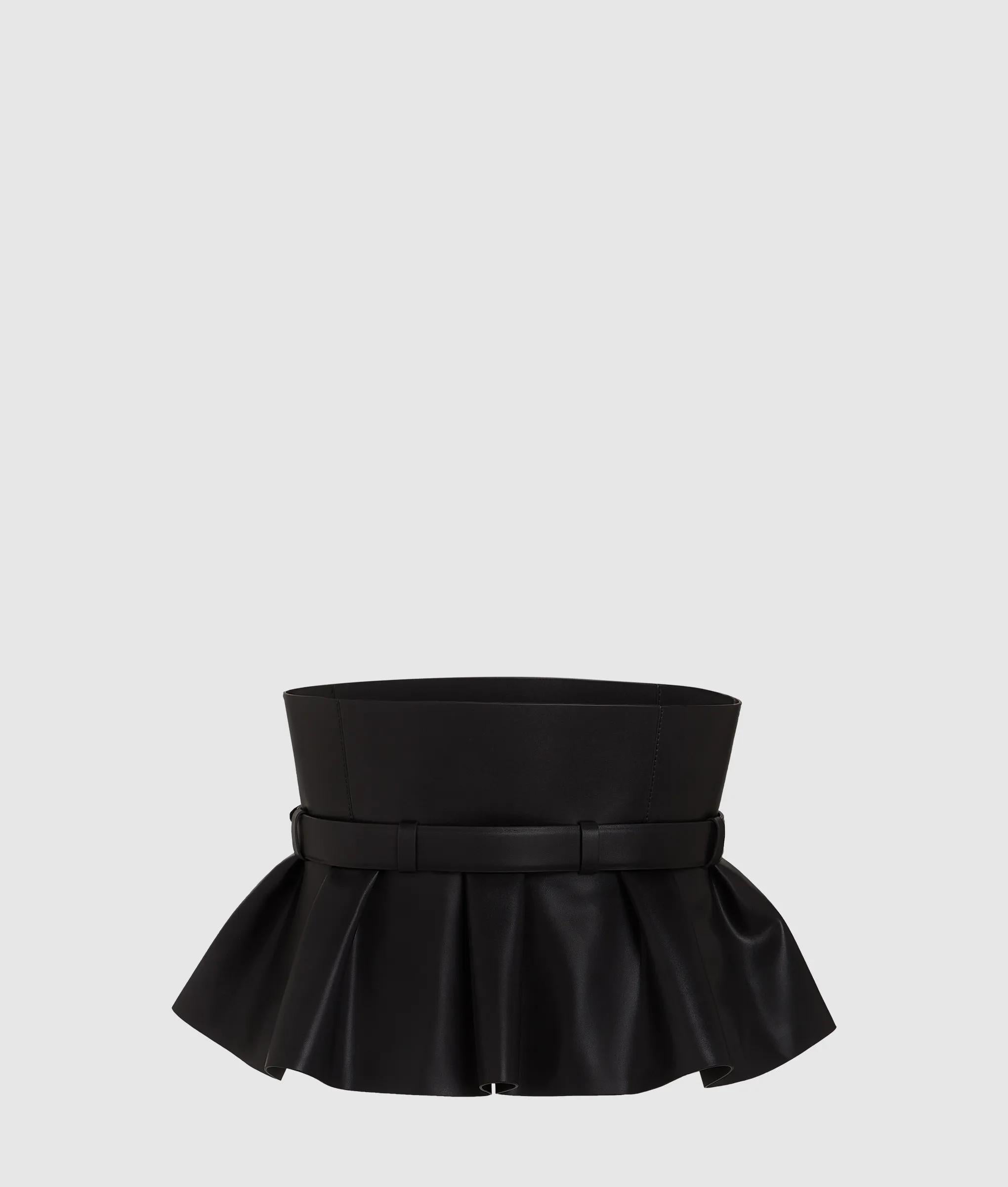 Leren korset peplum riem
