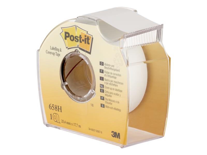 Post-it Beschriftungsband Post-it im Handabroller 25.4 mm x Post-it Abdeck- und Beschriftungsband