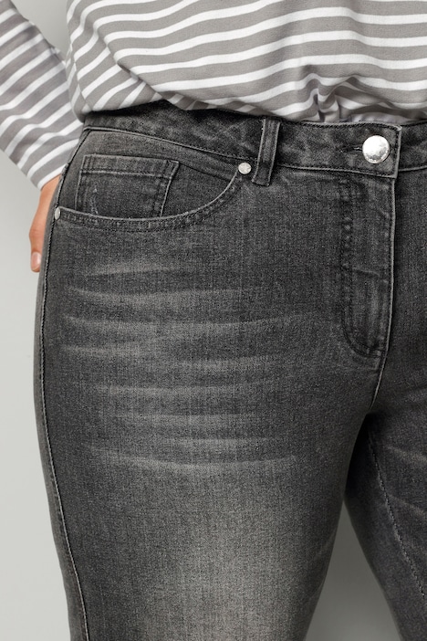 7/8-Jeans, Komfort Fit, Strassteinchen am Saum, 5-Pocket