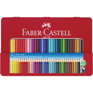 FABER-CASTELL Crayon de couleur Colour GRIP, étui de 48