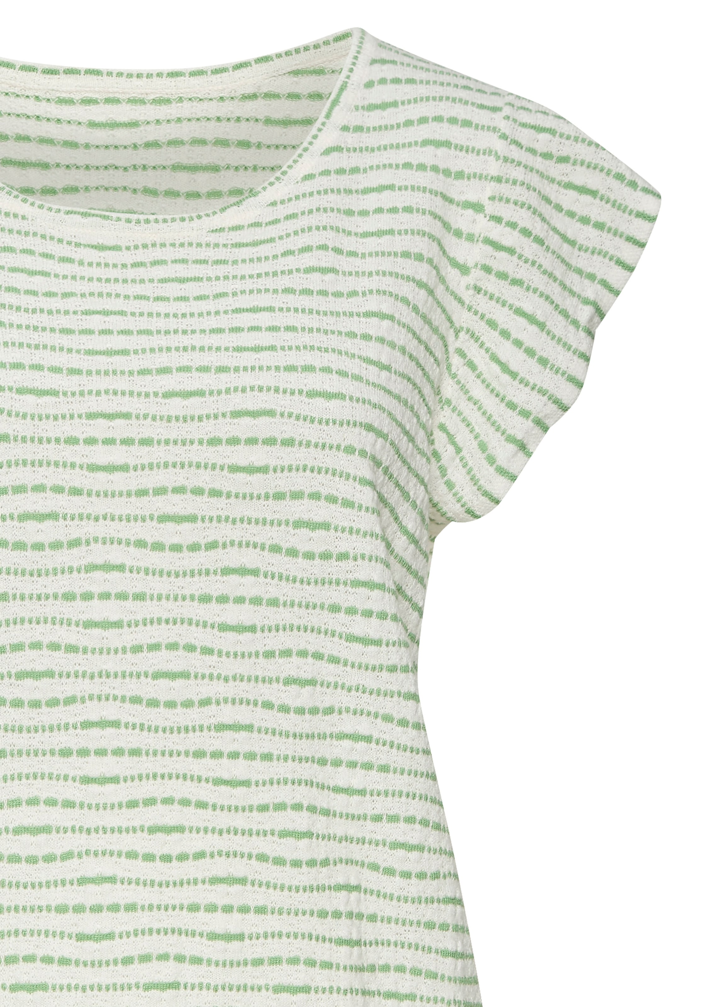 Vivance Rundhalsshirt »mit Streifenstruktur« aus leichter Feinstrickqualität