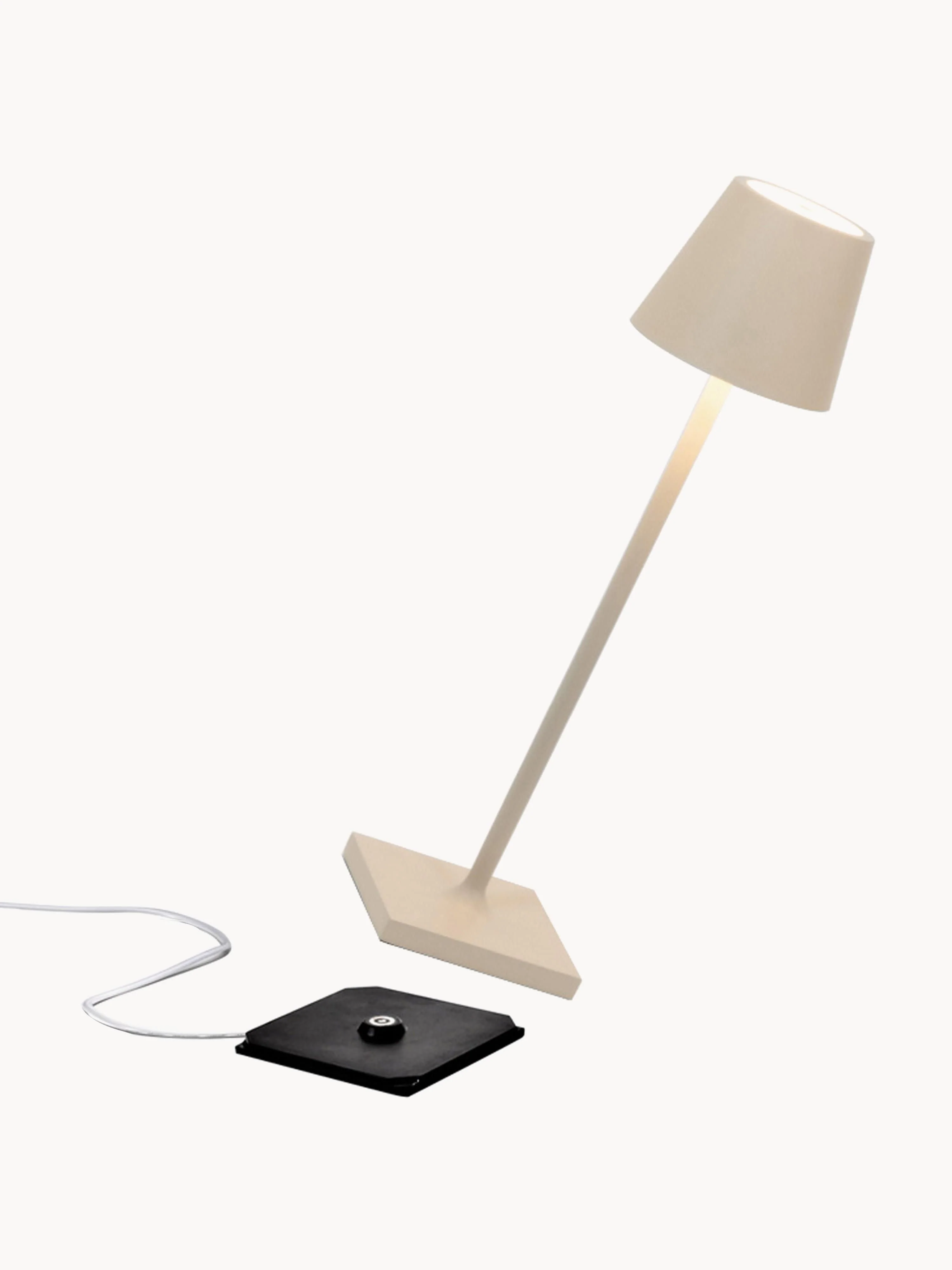 Mobiele LED tafellamp Poldina, dimbaar