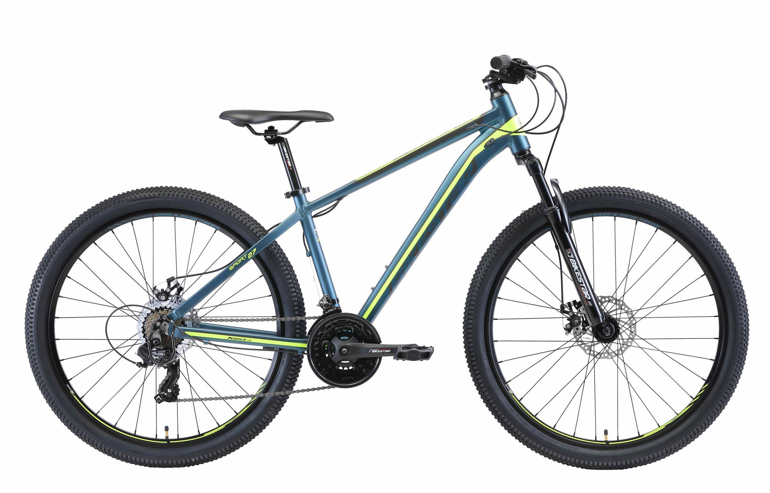 BikeStar hardtail MTB, Sport, 27.5 inch, 21 speed, blauw/groen