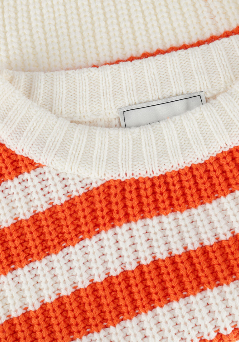 NEO NOIR oranje neo noir trui dakota stripe knit blouse