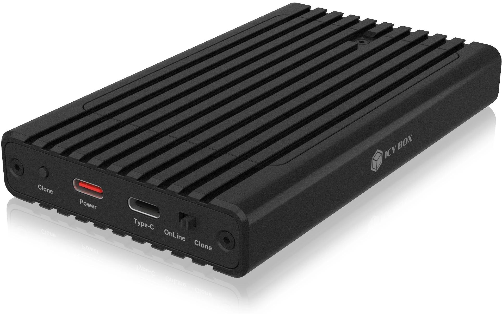 Docking- und Klonstation IB-2817MCL-C31Gehäuse für zwei NVMe SSDs mit Klonfunktion