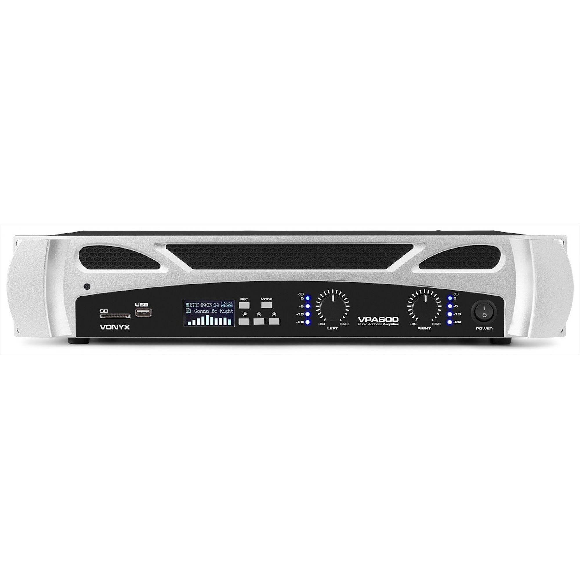 Vonyx VPA600 2x 300W versterker / mediaplayer met Bluetooth
