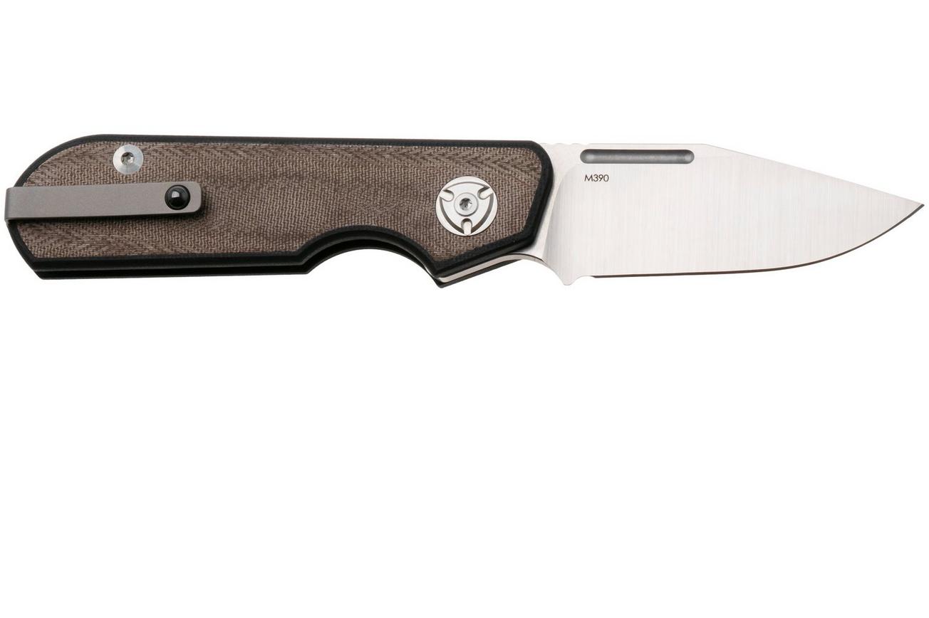 Liong Mah Traveller Clippoint Green Canvas Micarta zakmes