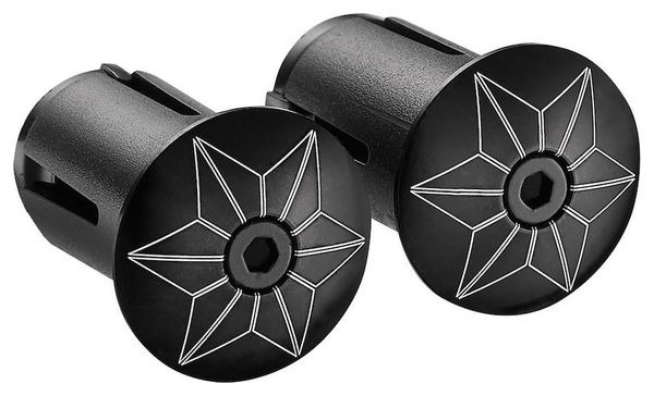 Ruban Supacaz Super Stiky Kush Noir avec Bouchons Noir