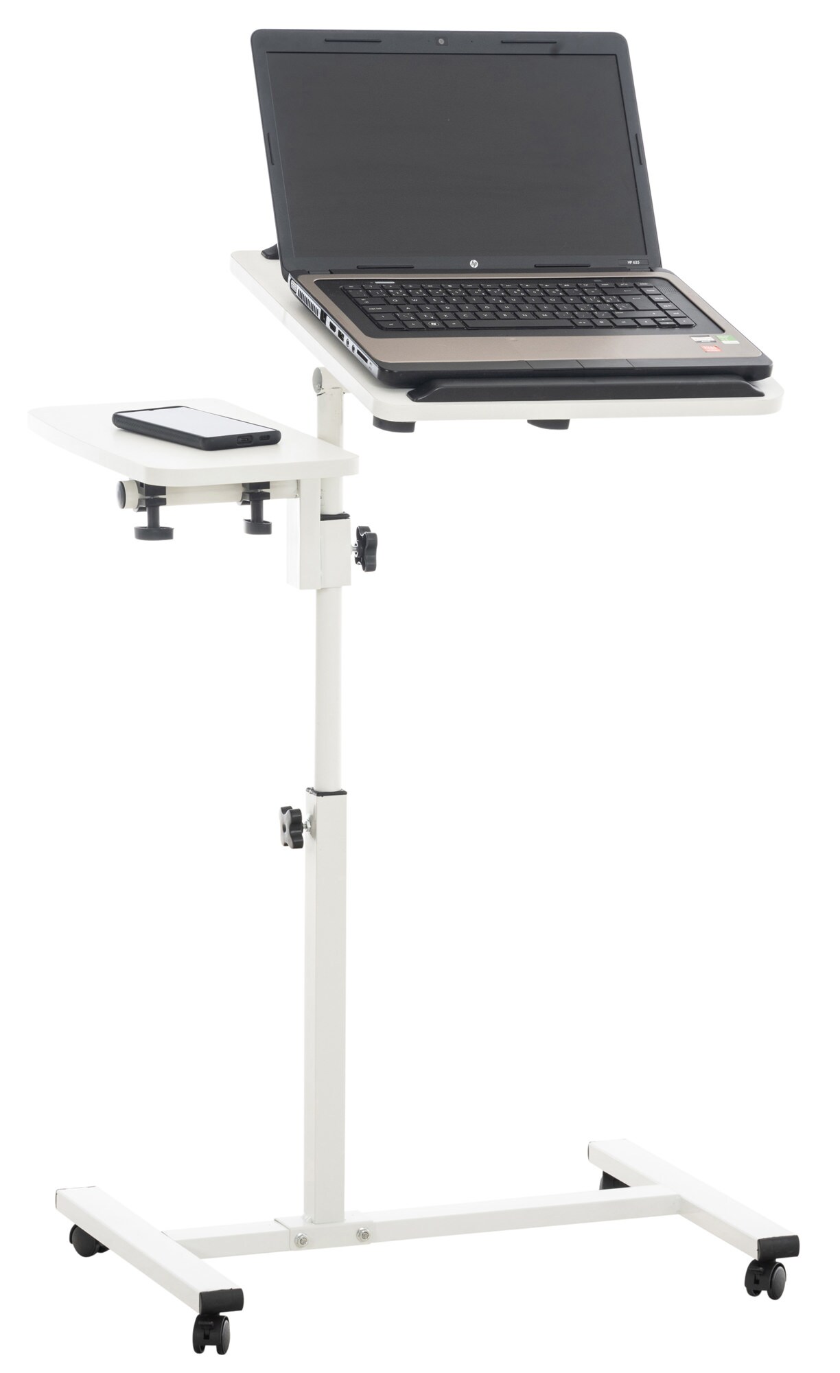 CLP Beistelltisch Liva I Neigbarer Betttisch Aus Metall I Laptoptisch Im Industrial Look
