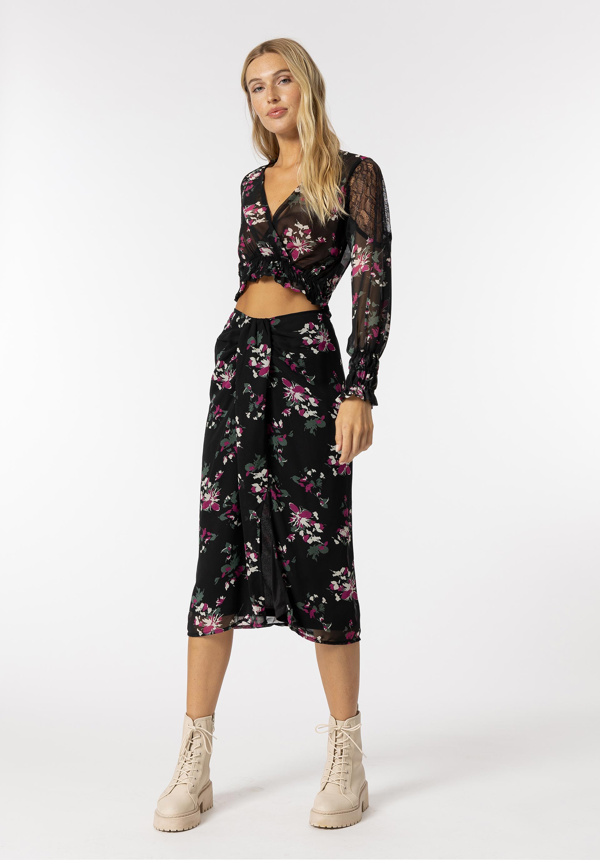 Saia Midi Estampada
