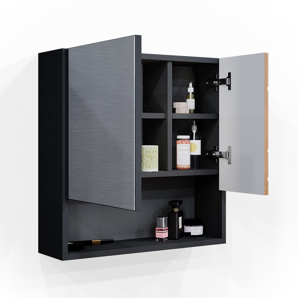 Vicco Spiegelschrank Badspiegel Wandspiegel Irma Spiegel Badezimmer Anthrazit