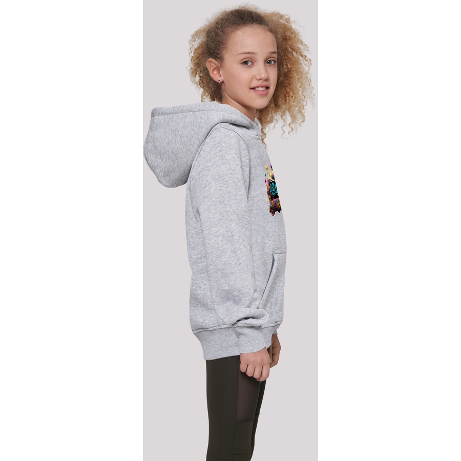 F4NT4STIC Hoodie Blumen Auto Hoodie heather grey