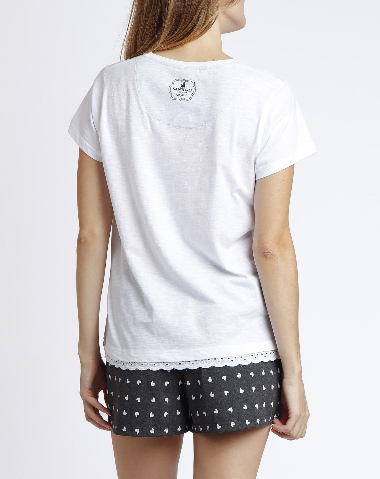 Santoro Gorjuss Pyjama T-Shirt & Short Nymphe blanc/noir
