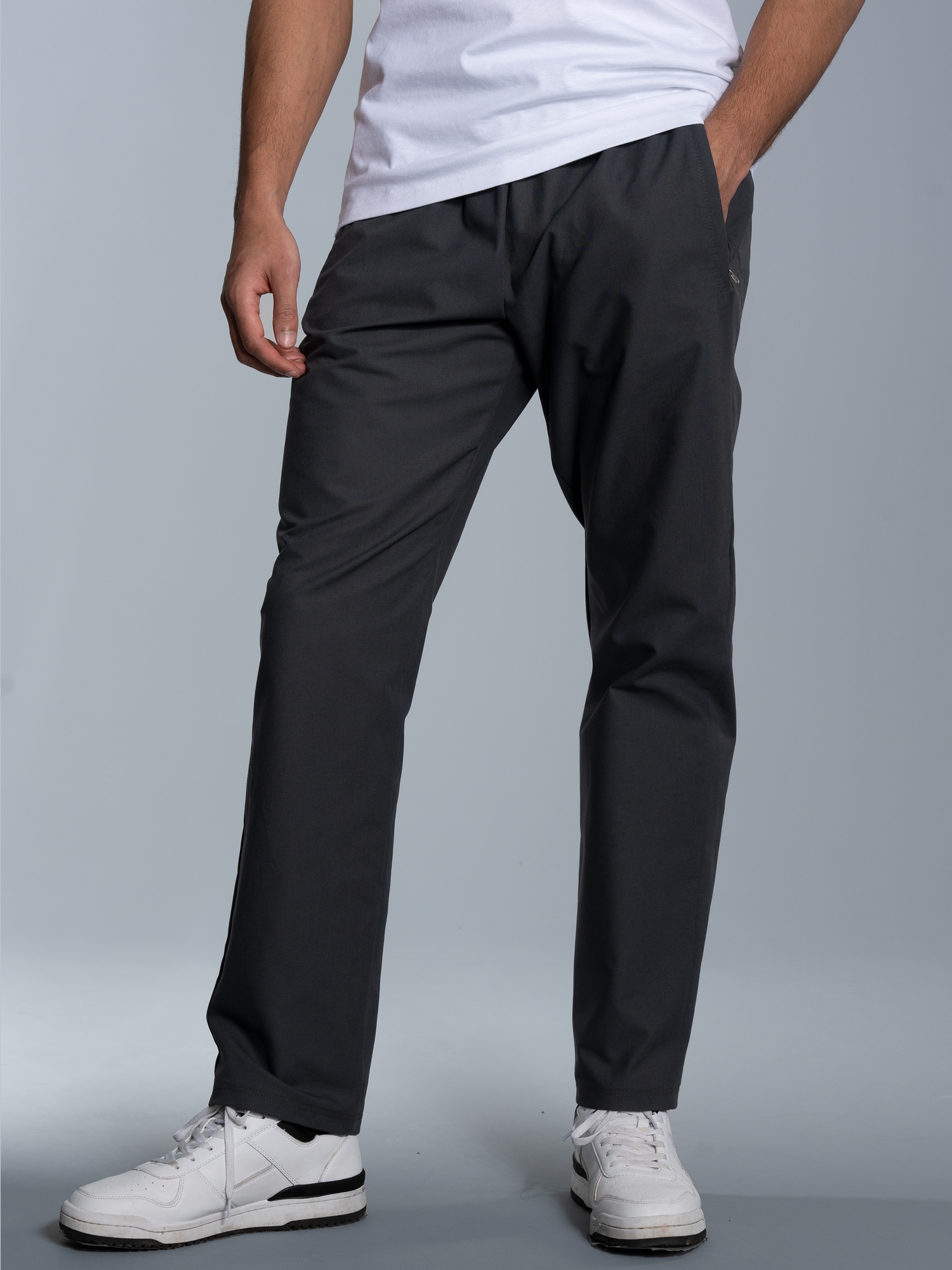 Freizeithose aus 100% Baumwolle Anthrazit