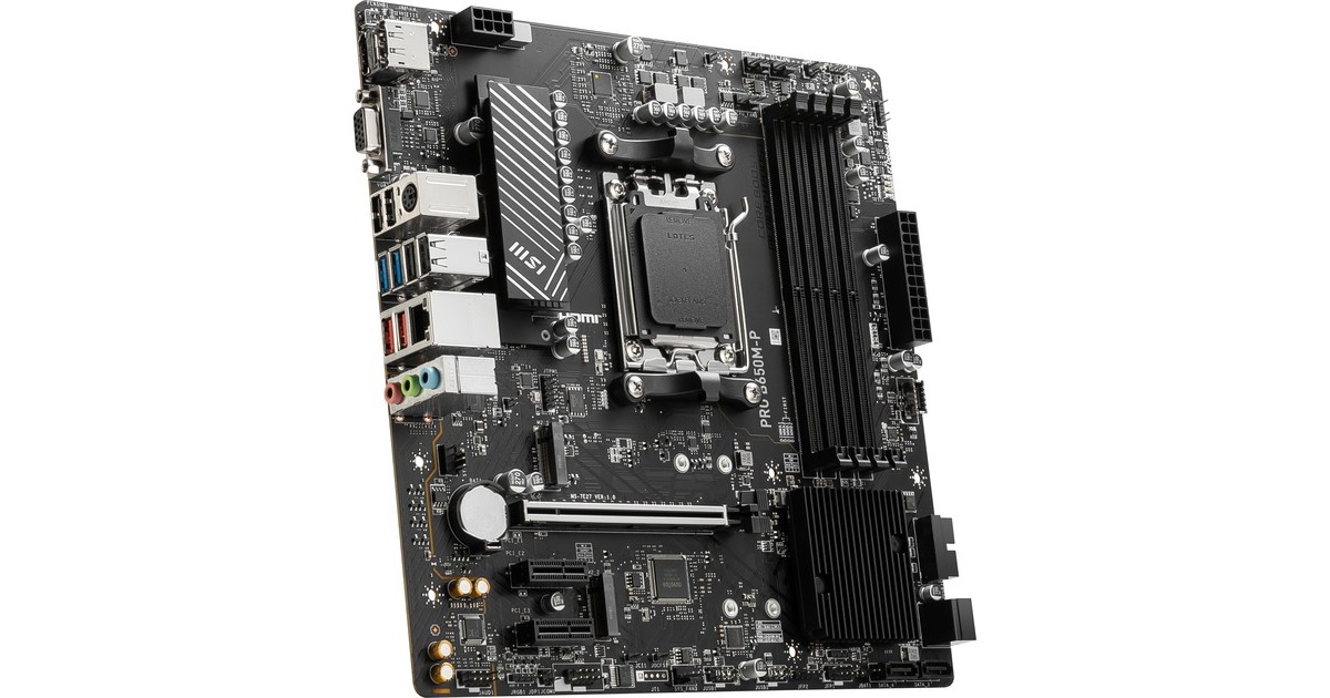MSIPRO B650M-P socket AM5 moederbord  (Zwart, RAID, 2.5 Gb-LAN, Sound, µATX)