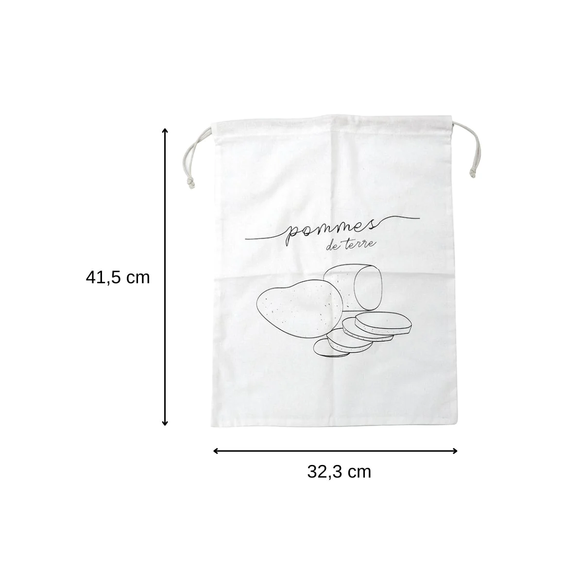 Sac de conservation pour pommes de terre en coton Eco Friendly Fackelm