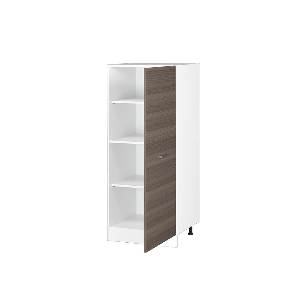 Vicco Backofenumbauschrank Küchenschrank Küchenzeile R-Line 60 cm Weiß Edelgrau große Tür
