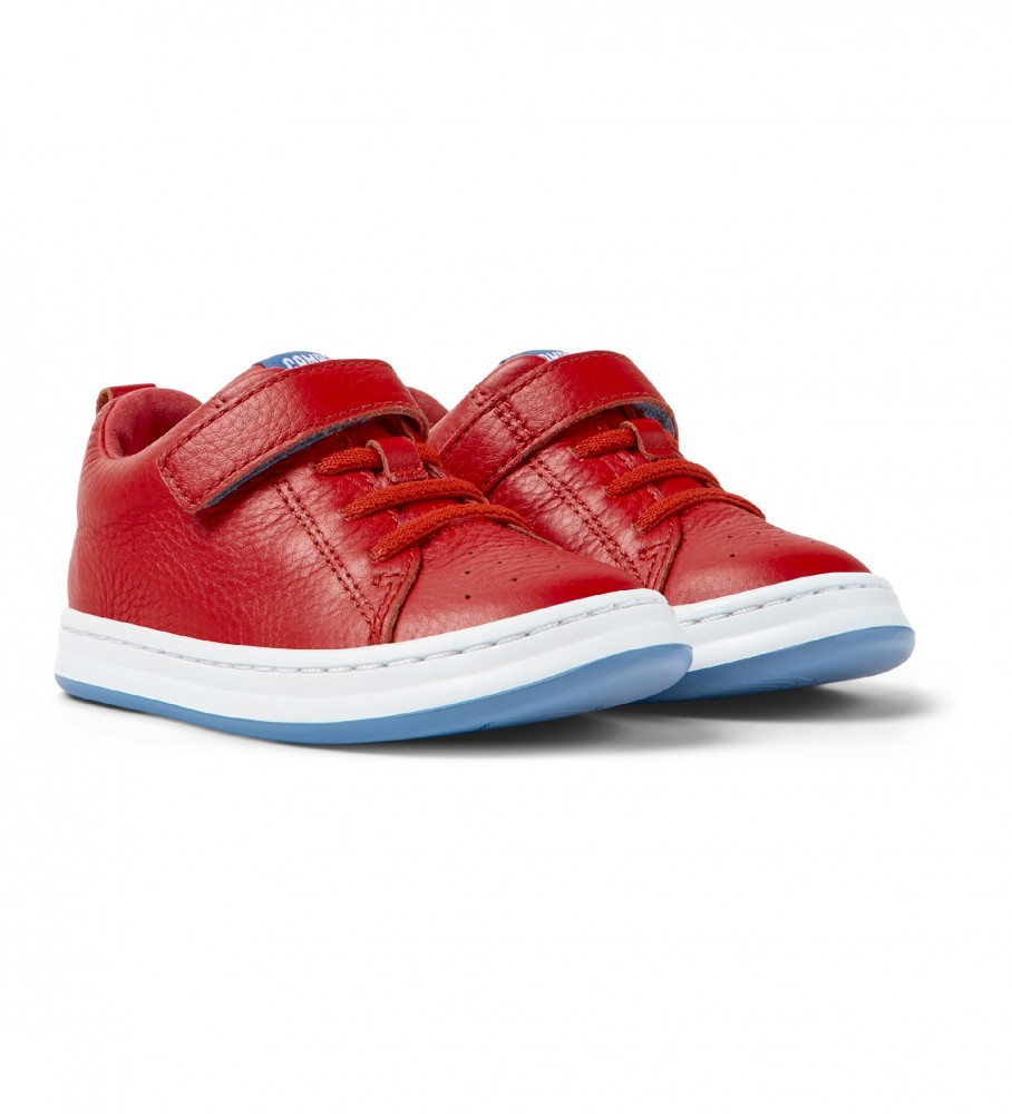 Tênis Camper Runner Four de couro vermelho
