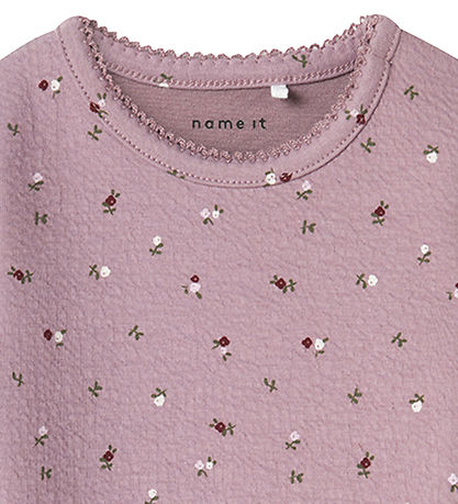 Name It Body L/æ - NbfTusia - Elderberry m. Blumen