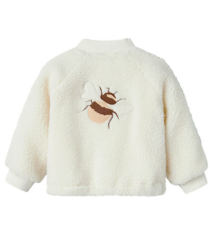 Lil' Atelier Fleecejacke - NmnLajo - Kokosmilch/Bee