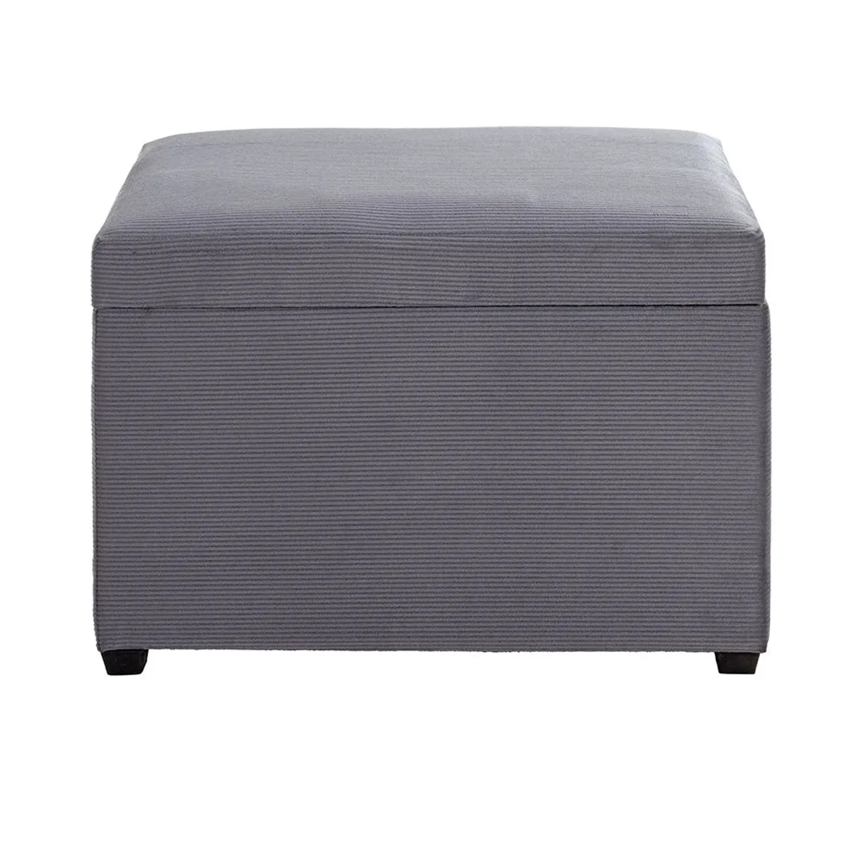 Pegane Coffre de rangement MDF velours gris