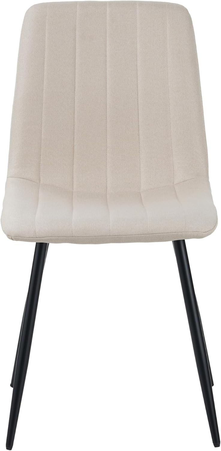 Albatros Esszimmerstuhl Garda mit Stoff Bezug, 4er Set Beige, stilvolles Vintage Design, belastbar mit 110Kg, Polsterstuhl - Moderner Küchenstuhl, Stuhl Esszimmer oder Esstisch Stuhl