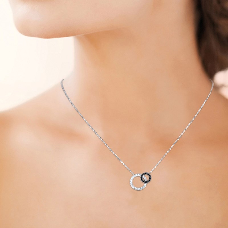 Collier Femme - Argent 925 - Oxyde de zirconium - Longueur : 45 cm