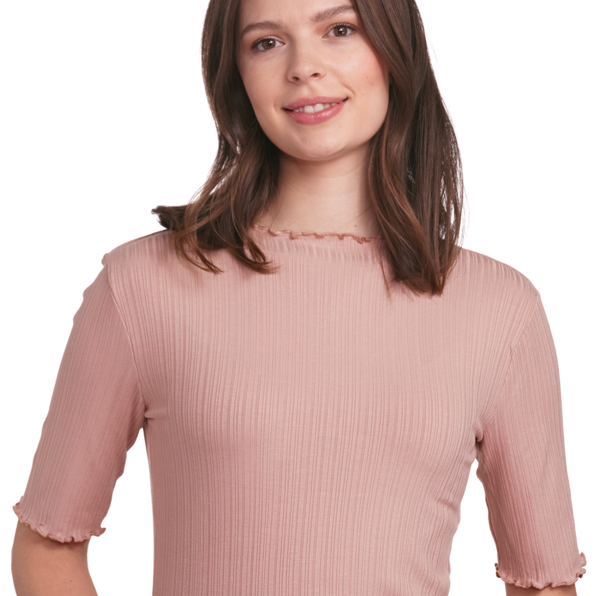 Gina Collection Damen T-Shirt aus Viskose-Mix rosa
