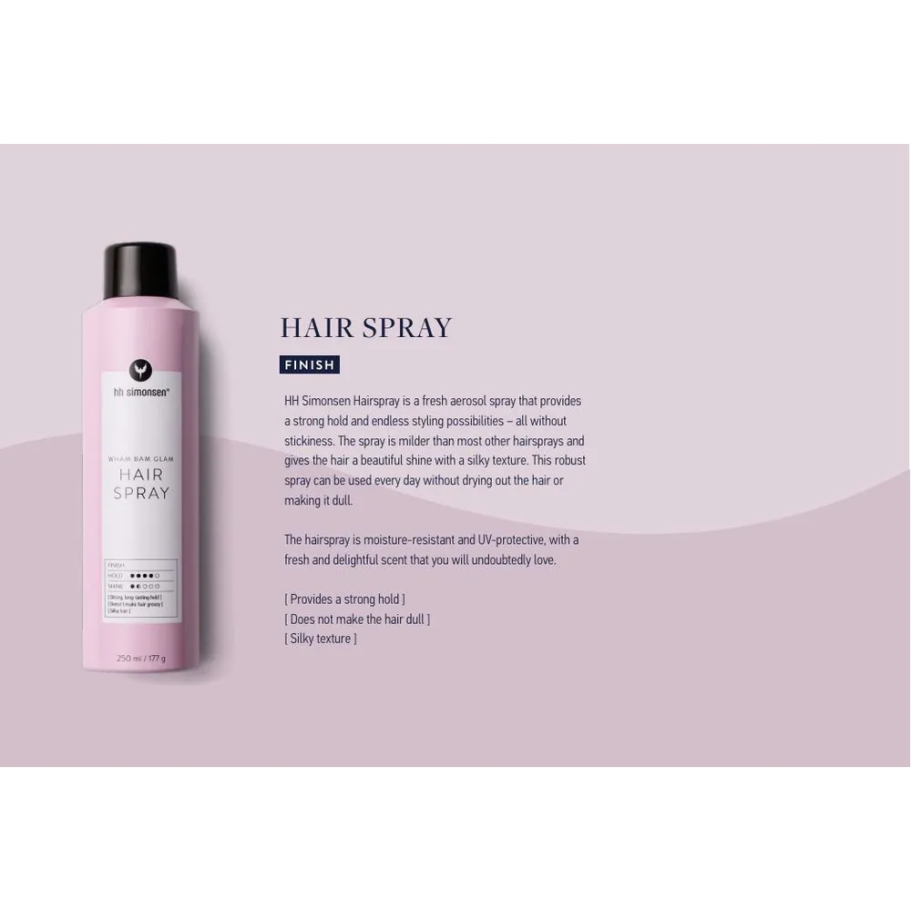 HH Simonsen Hairspray - 250 ml.