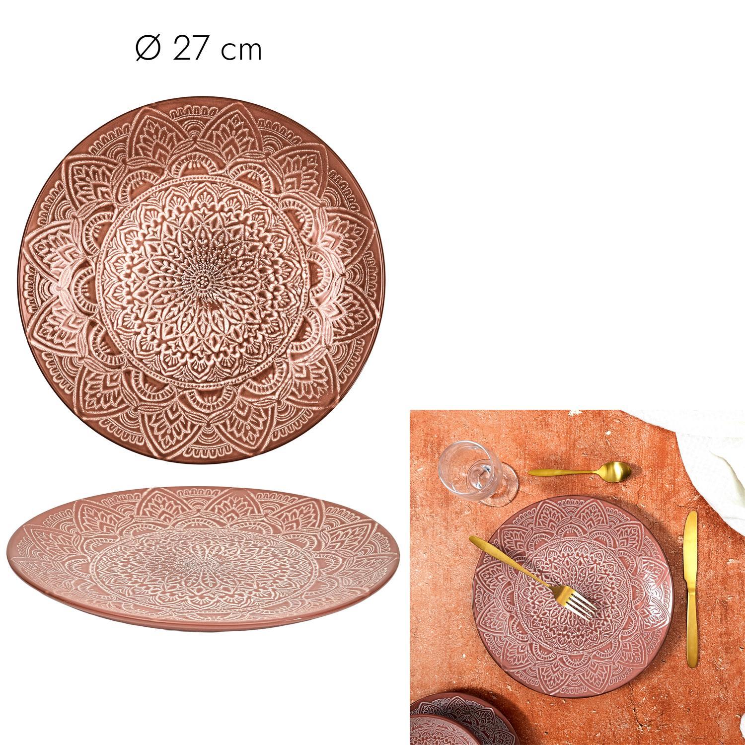 ASSIETTE SAHARA TERRACOTTA D.27CM