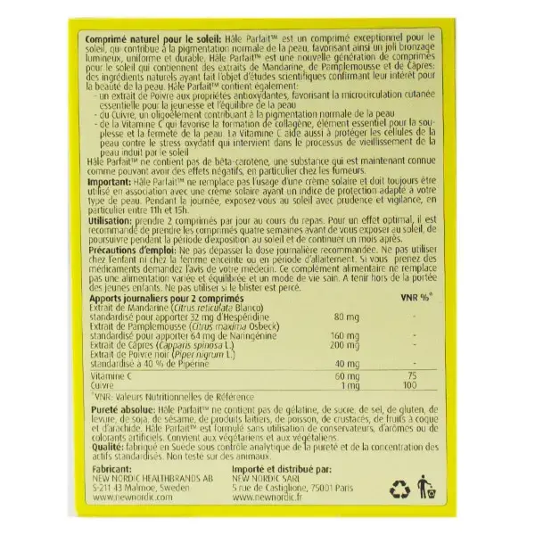 New Nordic Skin Care Perfect Tan 60 comprimidos