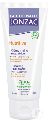 Jonzac Eau Thermale Nutritive Crème Mains Réparatrice Peaux Sèches Et Abîmées Ou Sensibles 50ml