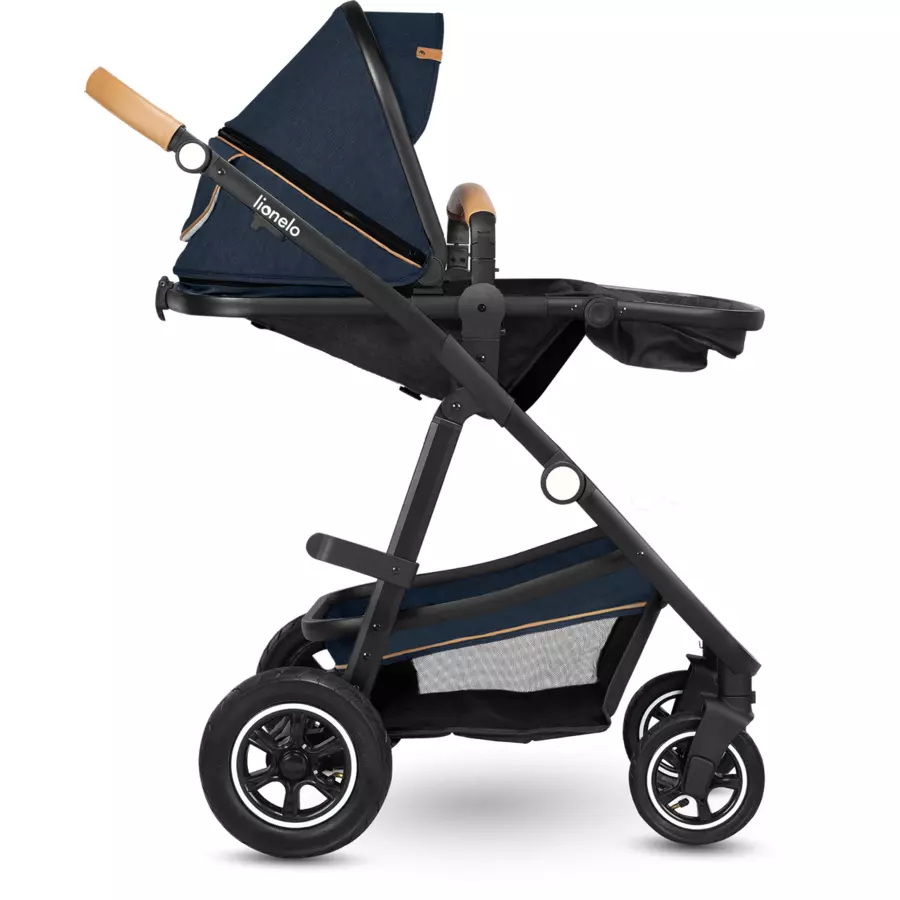 lionelo Kombikinderwagen Amber 3 in 1 Blue Navy