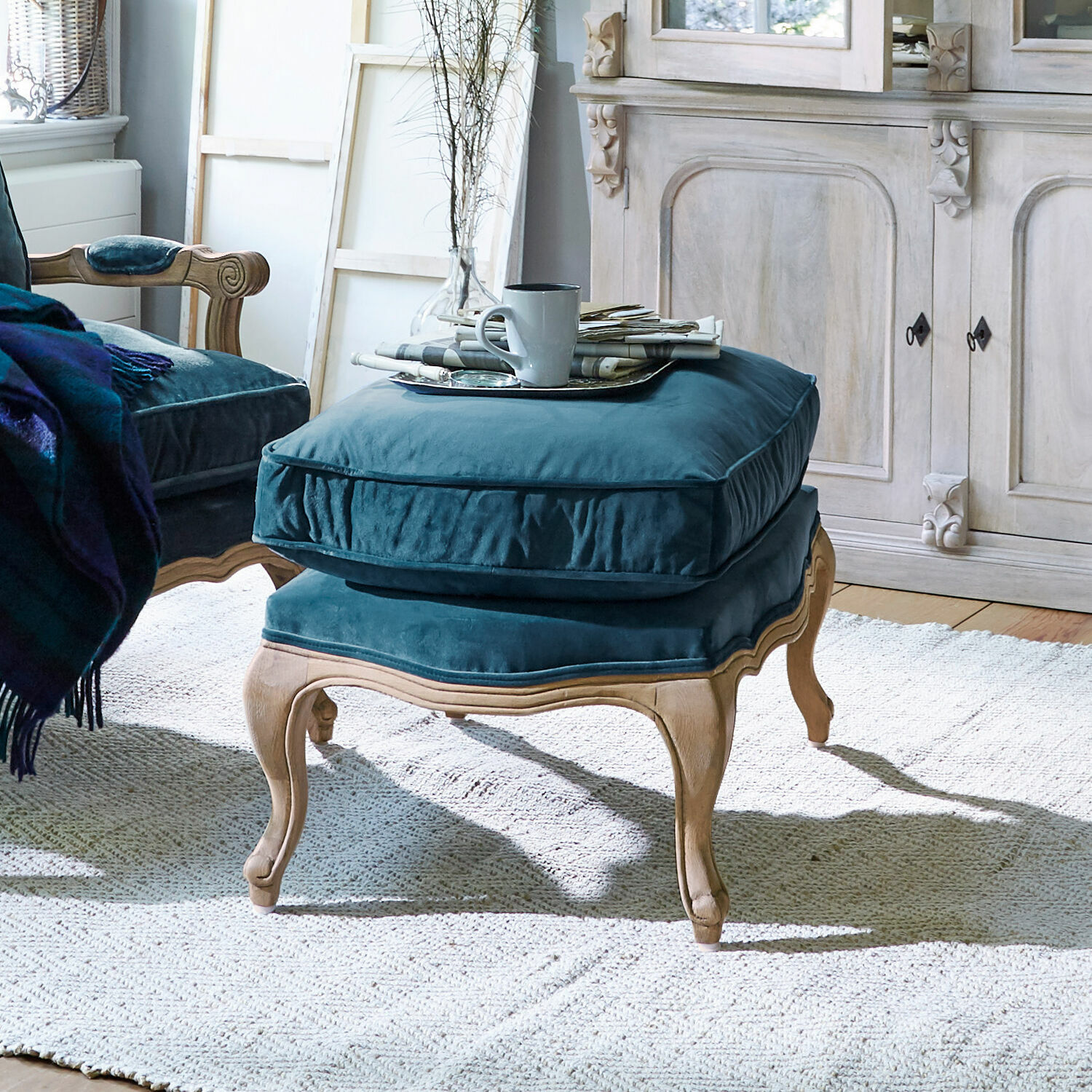 Hocker Corlay blau/braun
