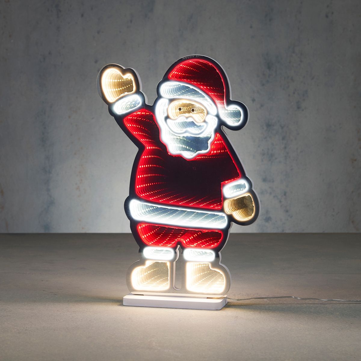 Kerst tafellamp kerstman incl. LED met timer - Infinidade